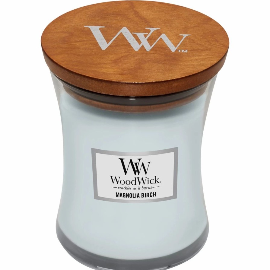 Home Decor * | Coupon Woodwick Magnolia & Birch Medium Hourglass Candle