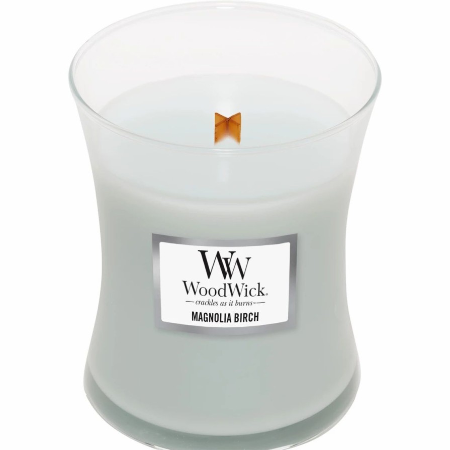 Home Decor * | Coupon Woodwick Magnolia & Birch Medium Hourglass Candle