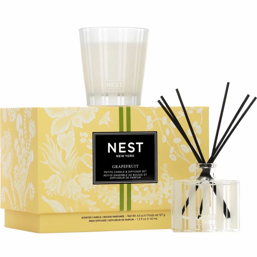 Home Decor * | Coupon Nest New York Nest Fragrances Grapefruit Petite Candle And Diffuser Set