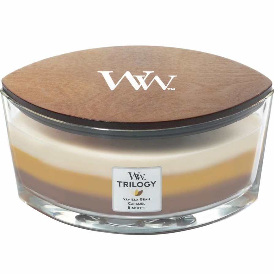 Home Decor * | Outlet Woodwick Cafe Sweets Ellipse Trilogy Candle