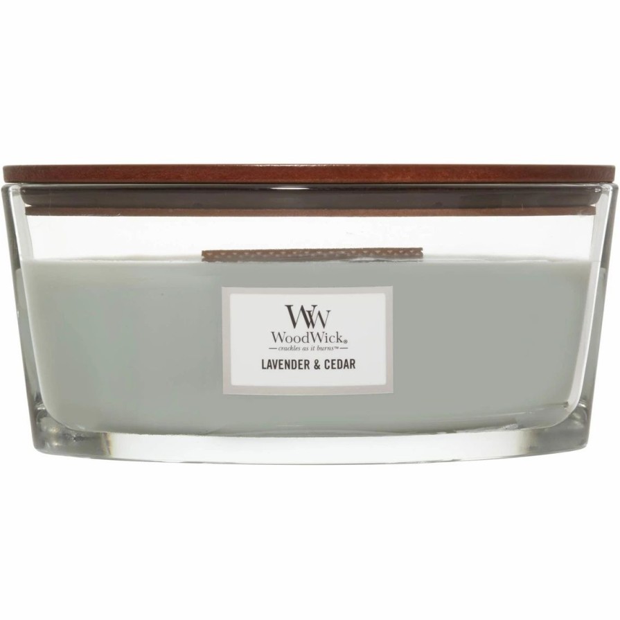 Home Decor * | Brand New Woodwick Lavendar & Cedar Ellipse Candle