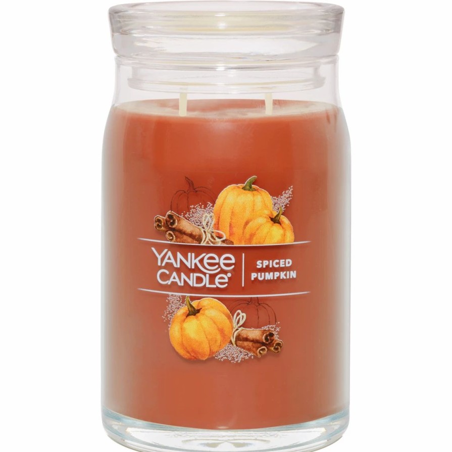 Home Decor * | Cheapest Yankee Candle Spiced Pumpkin Signature Large Jar Candle