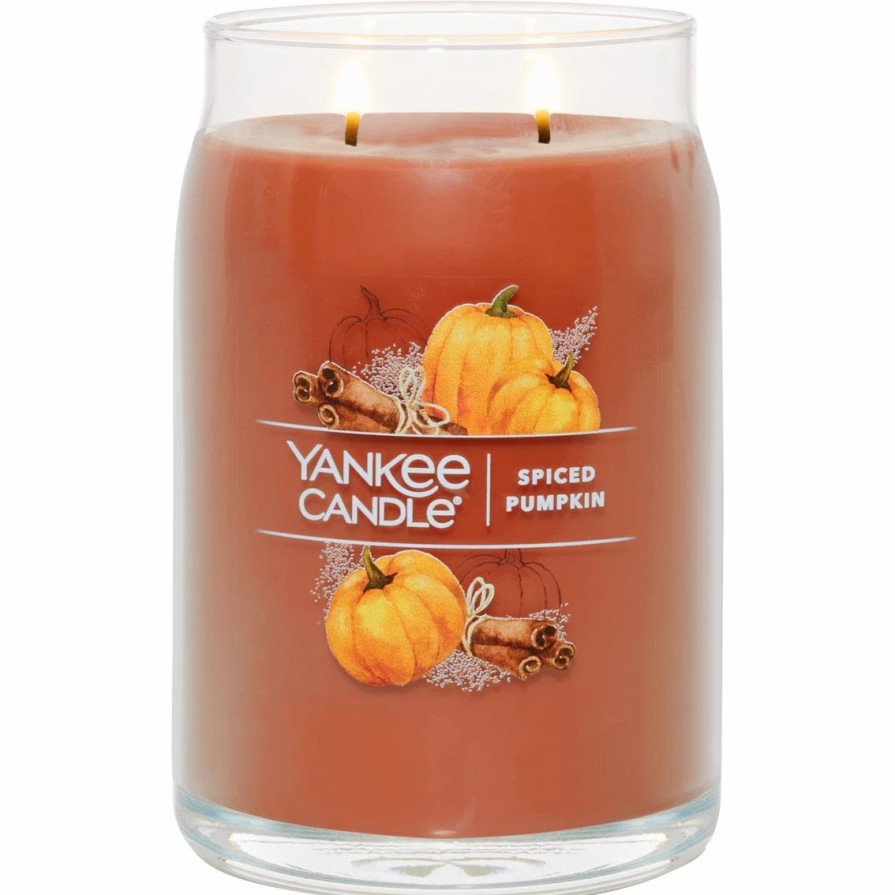 Home Decor * | Cheapest Yankee Candle Spiced Pumpkin Signature Large Jar Candle