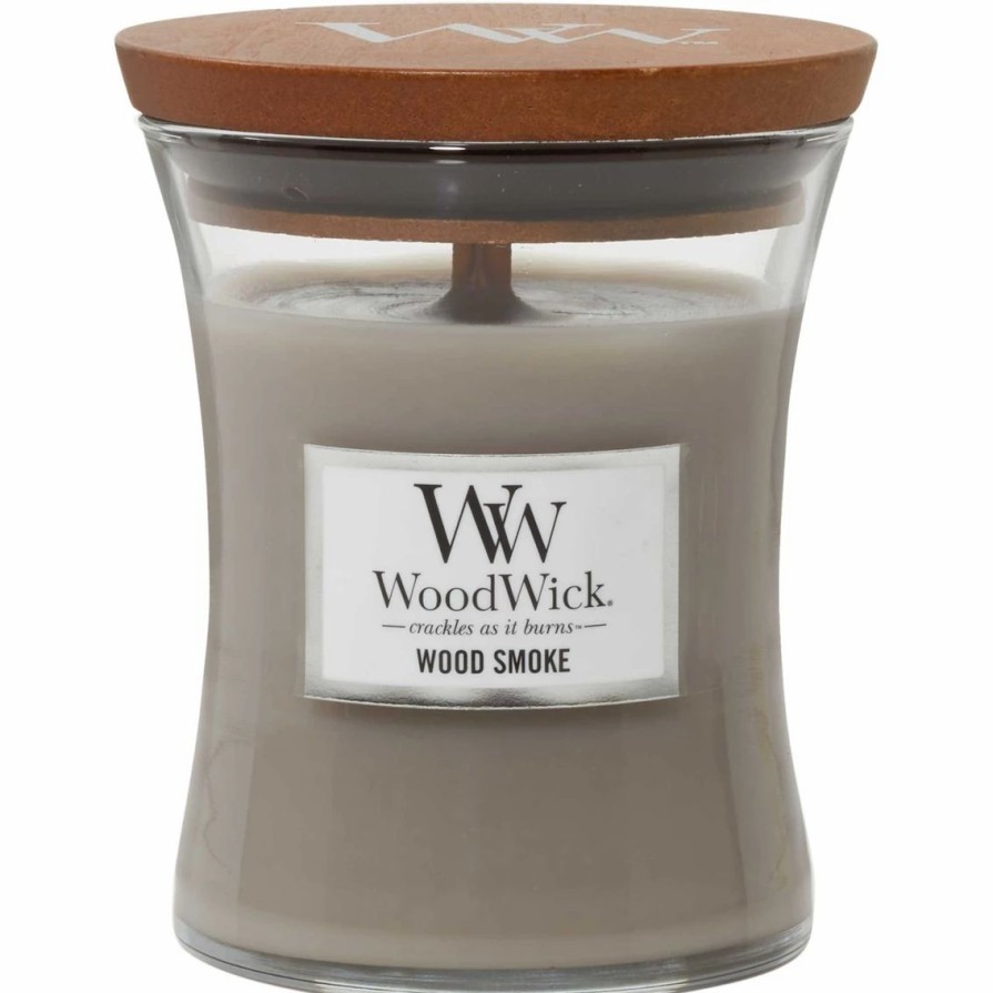 Home Decor * | New Woodwick Wood Smoke Medium Hourglass Candle