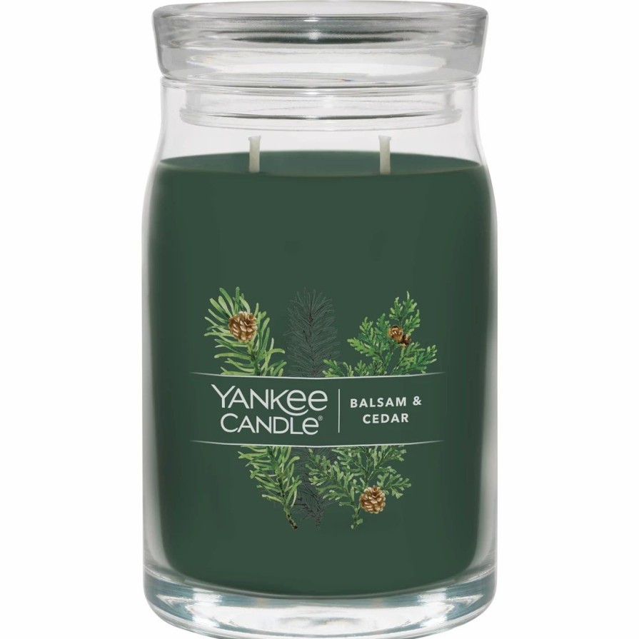 Home Decor * | Best Pirce Yankee Candle Balsam And Cedar Signature Large Jar Candle