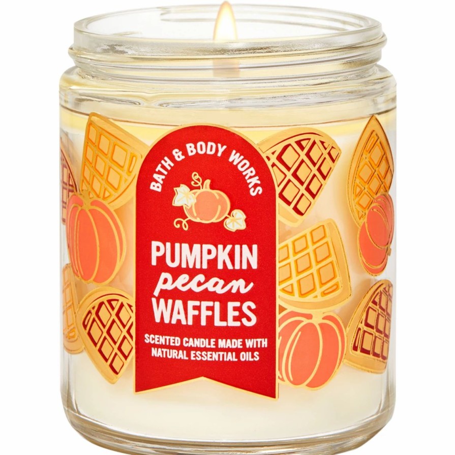 Home Decor * | New Bath & Body Works Pumpkin Pop: Pumpkin Pecan Waffles Single Wick Candle