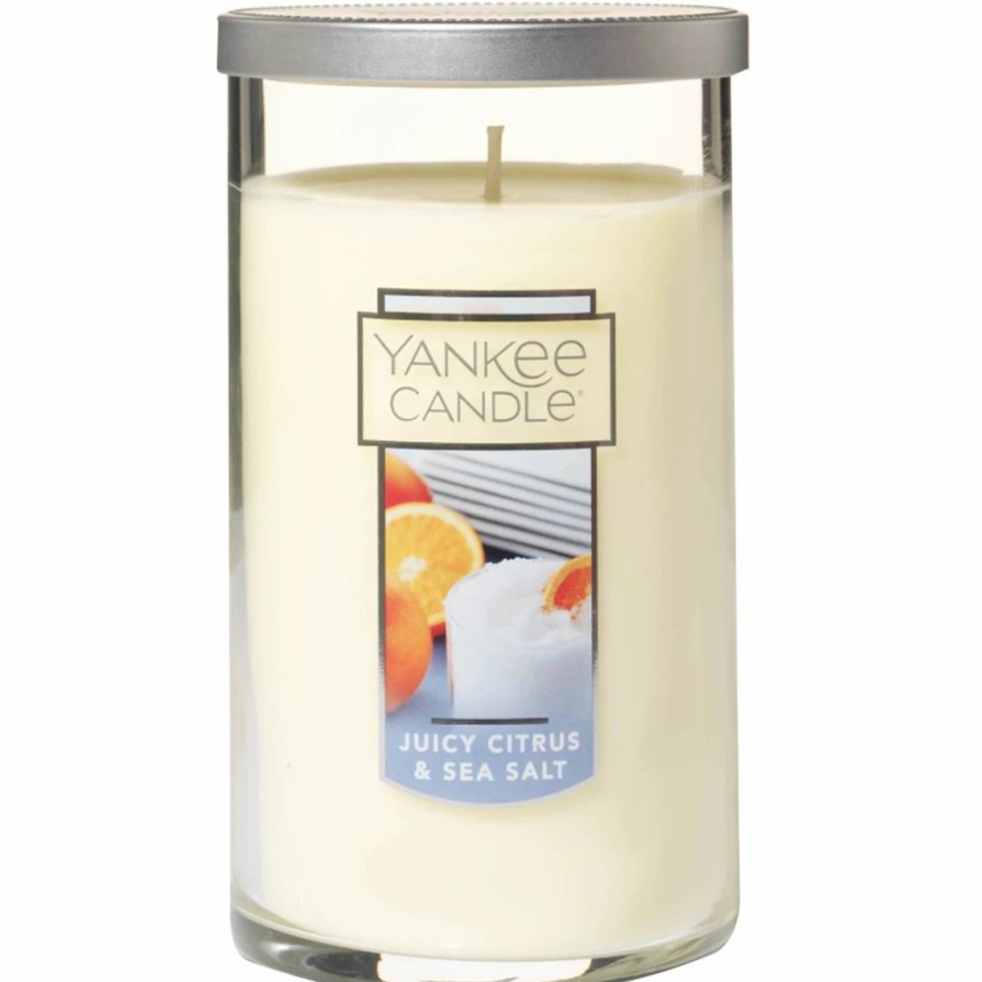 Home Decor * | Wholesale Yankee Candle Juicy Citrus & Sea Salt 12 Oz. Medium Perfect Pillar