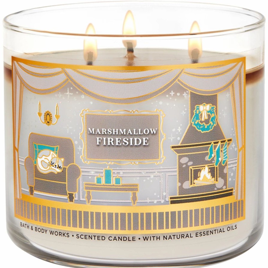 Home Decor * | Cheap Bath & Body Works Nutcracker Marshmallow Fireside 3-Wick Candle