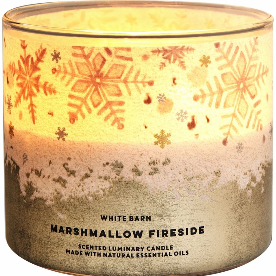 Home Decor * | Cheapest Bath & Body Works Night Before Christmas Marshmallow Fireside 3-Wick Candle