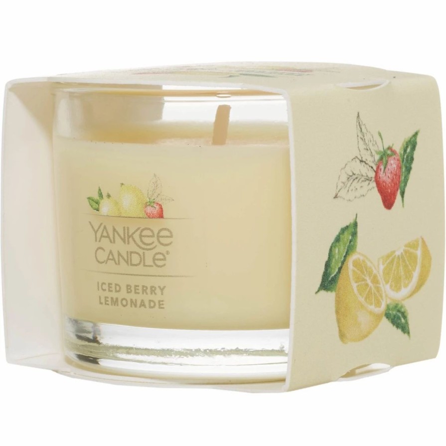 Home Decor * | Flash Sale Yankee Candle Iced Berry Lemonade Filled Votive Mini Candle