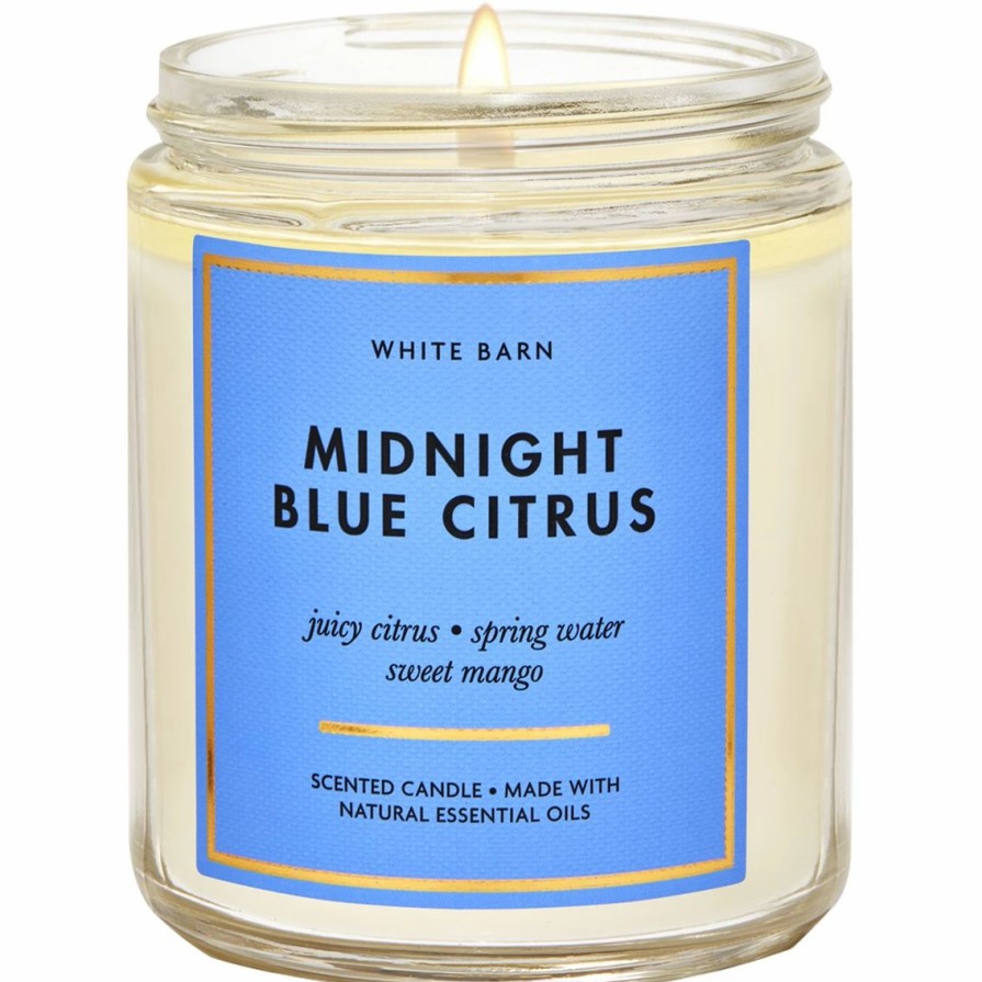 Home Decor * | Cheap Bath & Body Works Midnight Blue Citrus Single Wick Candle