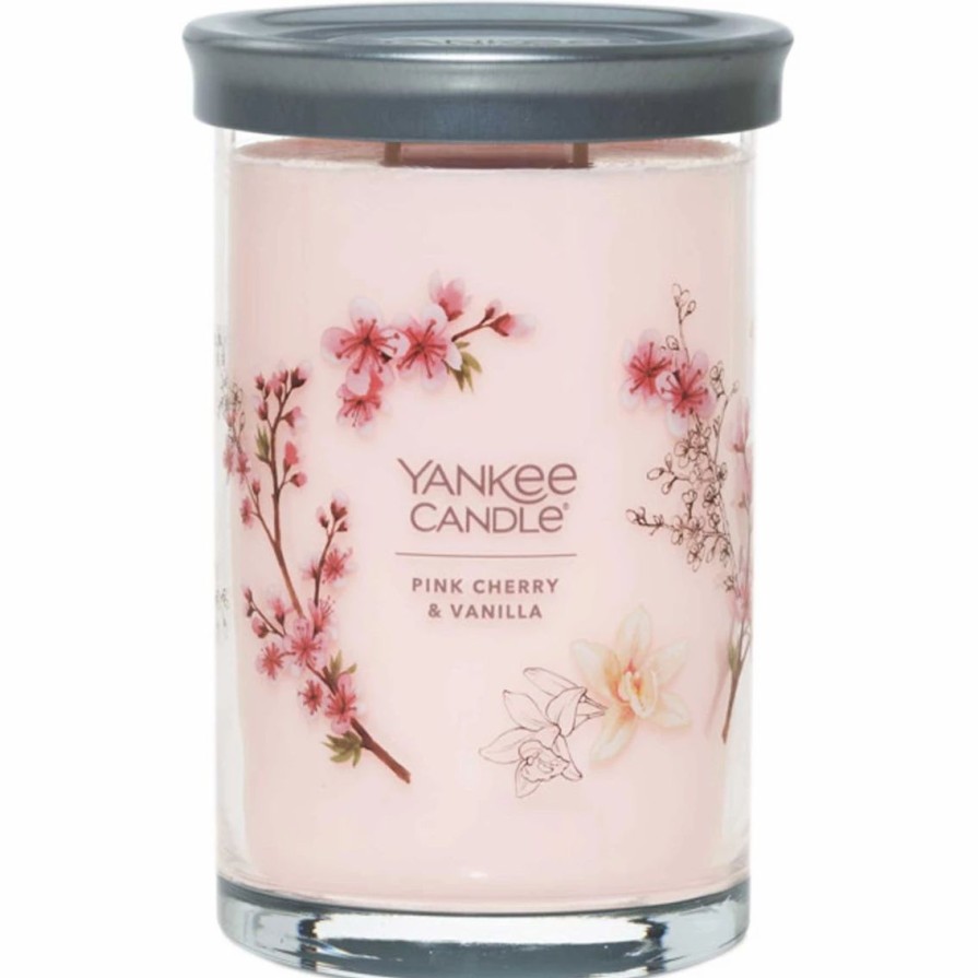 Home Decor * | Brand New Yankee Candle Pink Cherry And Vanilla Signature Large Tumbler Candle