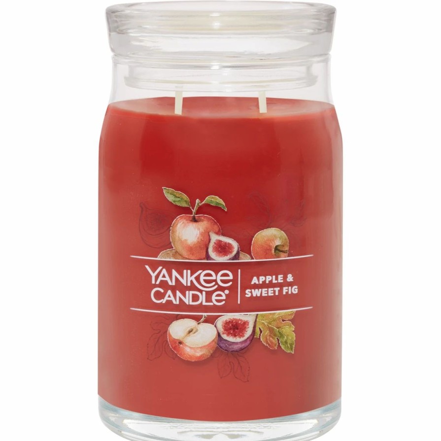 Home Decor * | Best Pirce Yankee Candle Apple Sweet Fig Signature Large Jar Candle