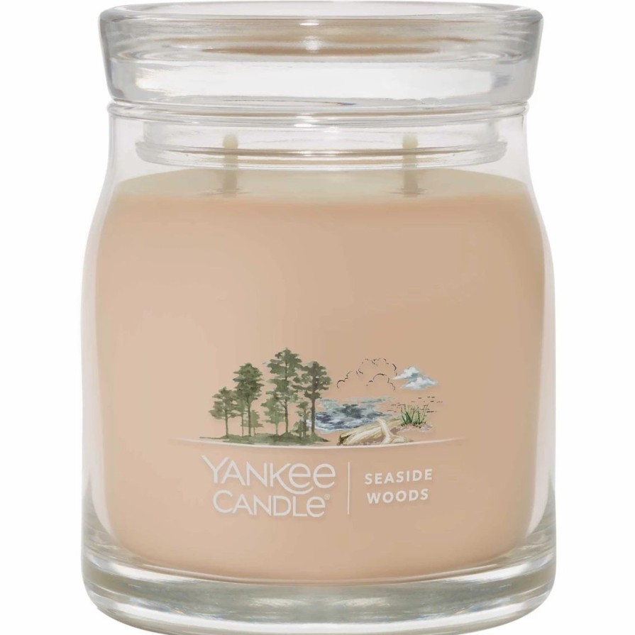 Home Decor * | Discount Yankee Candle Medium Seaside Woods Signature Jar Candle