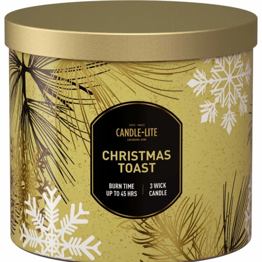 Home Decor * | Brand New Candle-Lite Fall Collection Christmas Toast 14 Oz. 3 Wick Candle