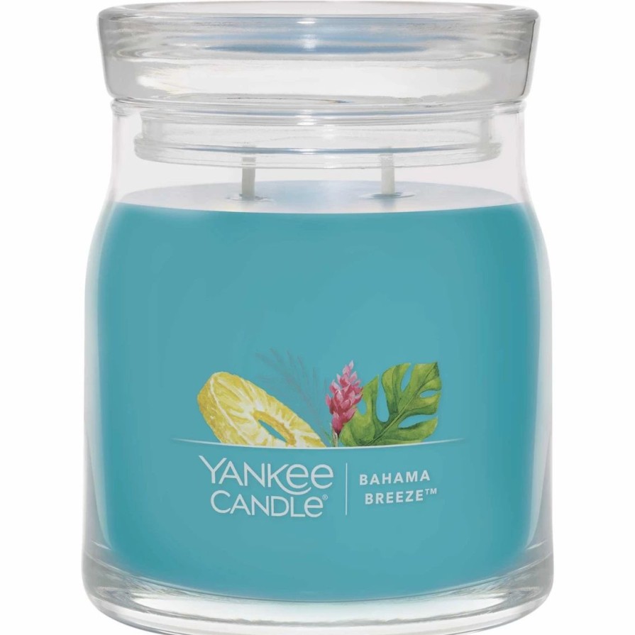 Home Decor * | Best Pirce Yankee Candle Bahama Breeze Signature Medium Jar Candle