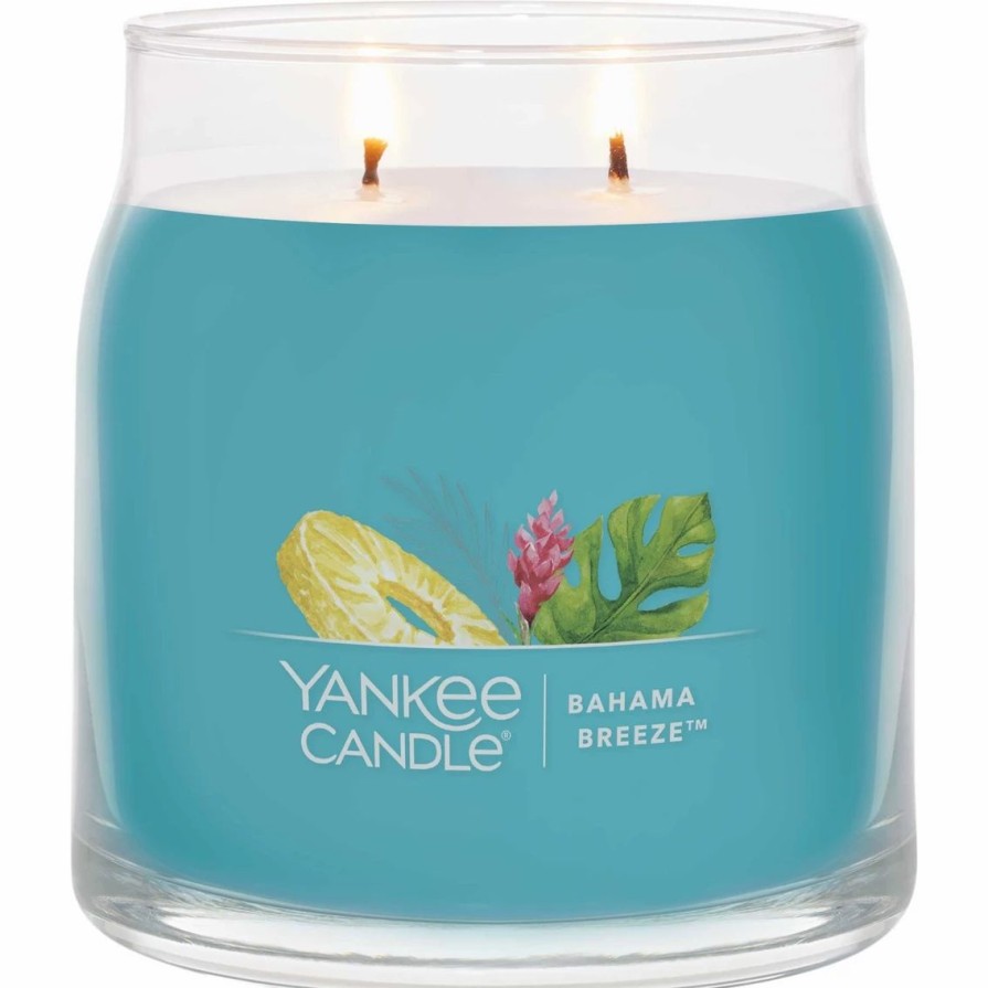 Home Decor * | Best Pirce Yankee Candle Bahama Breeze Signature Medium Jar Candle