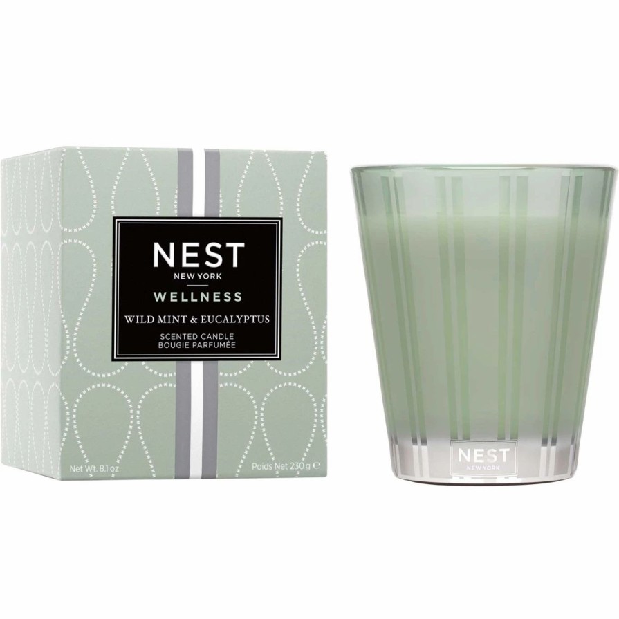 Home Decor * | Cheap Nest Fragrances New York Wellness Wild Mint And Eucalyptus Classic Candle