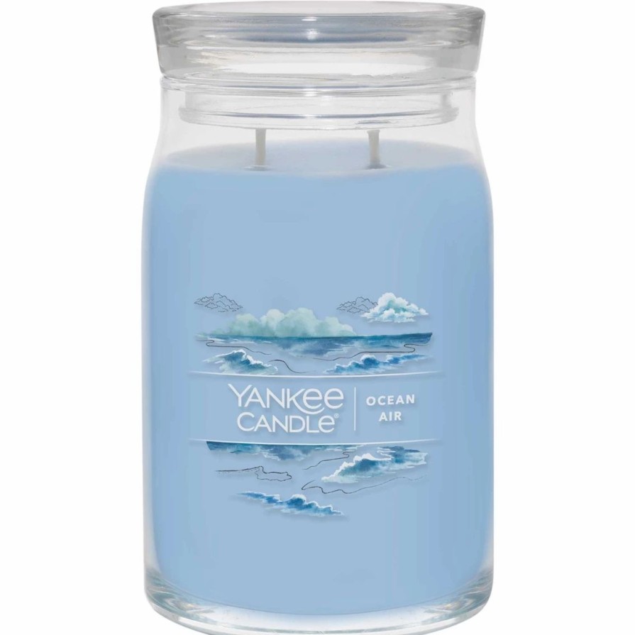 Home Decor * | Budget Yankee Candle Ocean Air Signature Large Jar Candle