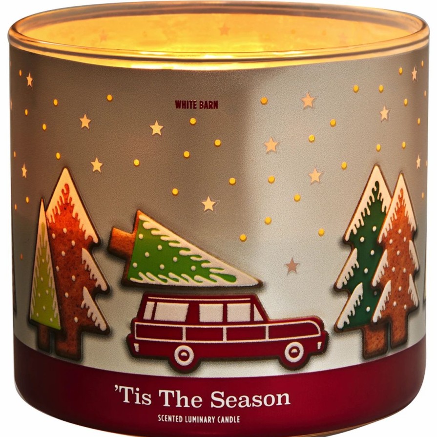 Home Decor * | Brand New Bath & Body Works Night Before Christmas Tis The Season 3-Wick Candle