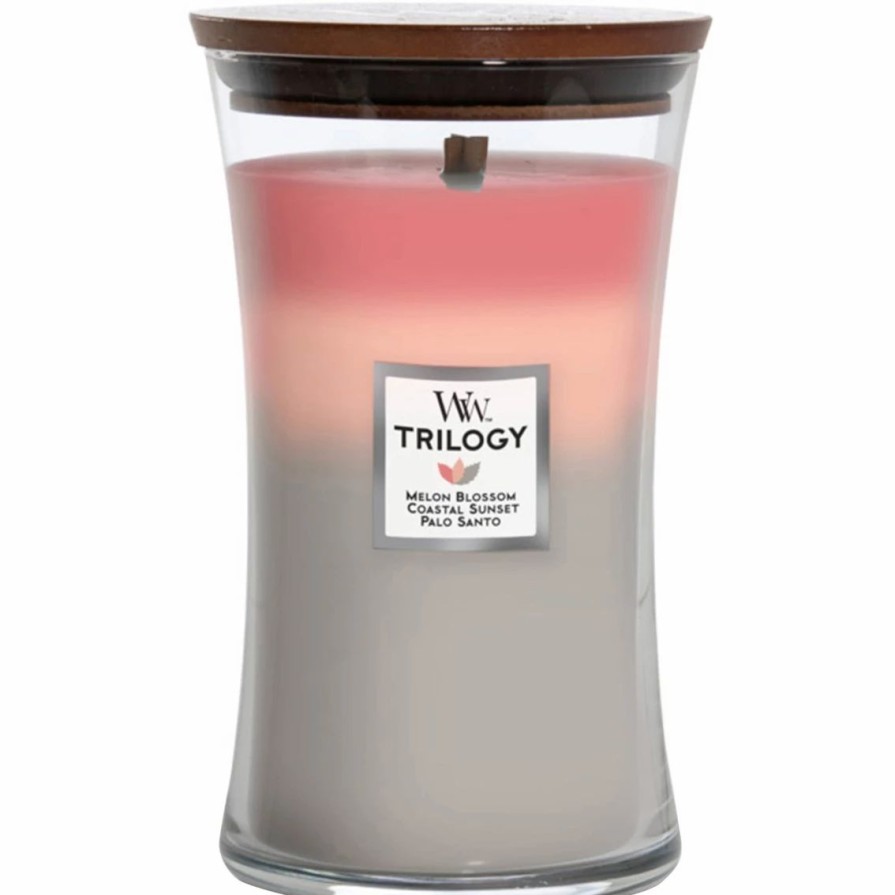 Home Decor * | Cheapest Woodwick Shoreline Large Hourglass Trilogy Candle