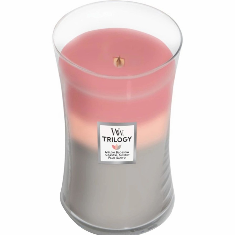 Home Decor * | Cheapest Woodwick Shoreline Large Hourglass Trilogy Candle