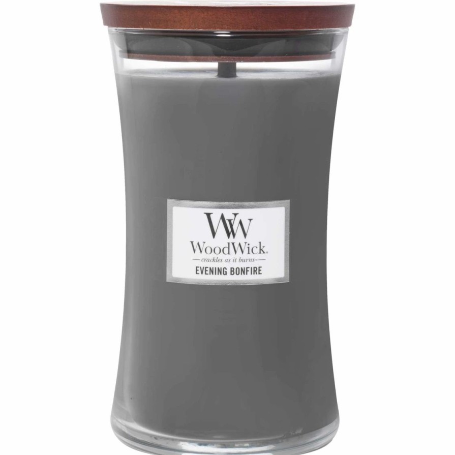 Home Decor * | Outlet Woodwick Wood Wick Evening Bonfire Large Hourglass Candle