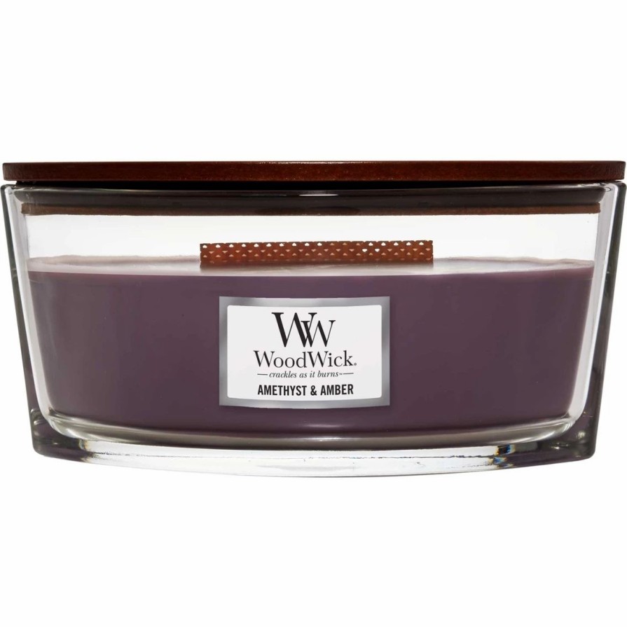 Home Decor * | Brand New Woodwick Amethyst & Amber Ellipse Candle