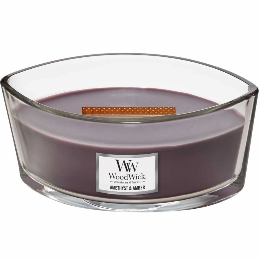 Home Decor * | Brand New Woodwick Amethyst & Amber Ellipse Candle