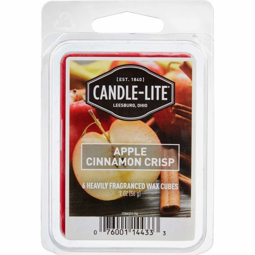 Home Decor * | Best Sale Candle-Lite Apple Cinnamon Crisp Wax Cubes 6 Pk.