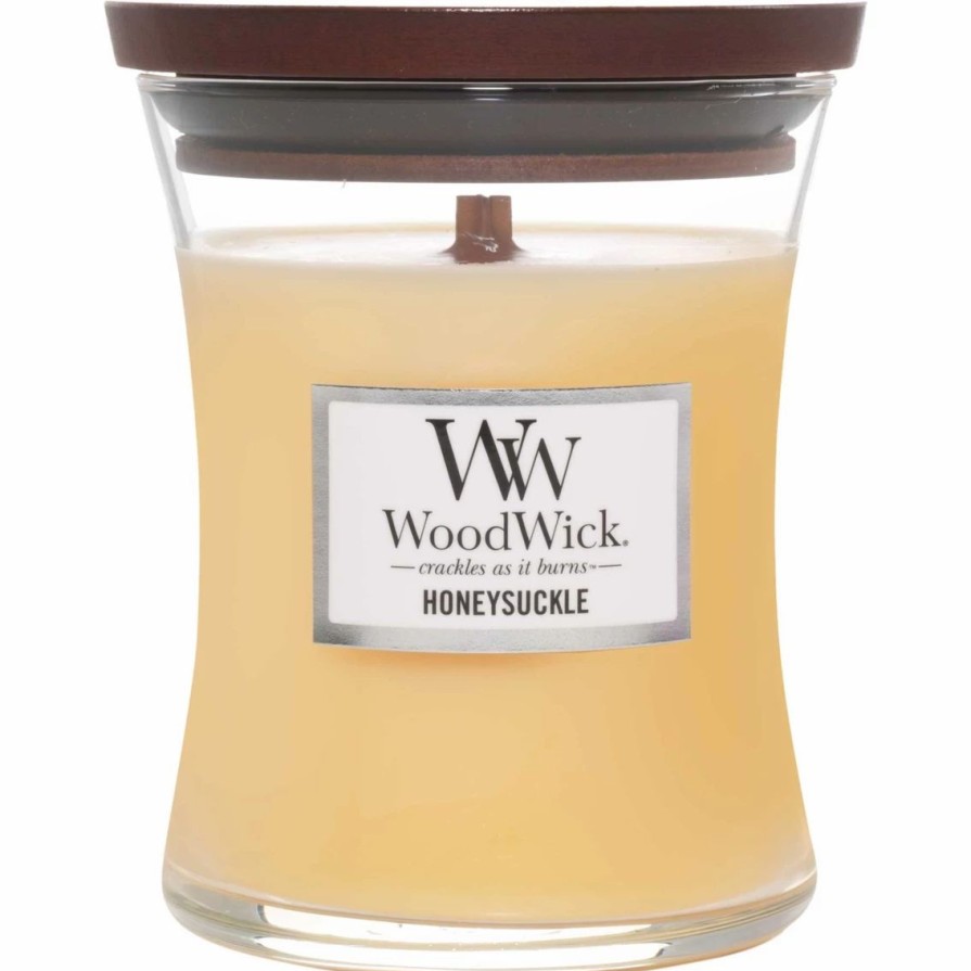 Home Decor * | Cheap Woodwick Honeysuckle Medium Hourglass Candle