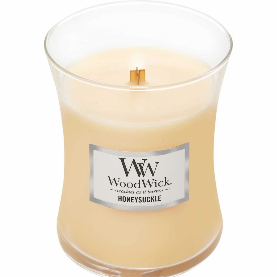 Home Decor * | Cheap Woodwick Honeysuckle Medium Hourglass Candle