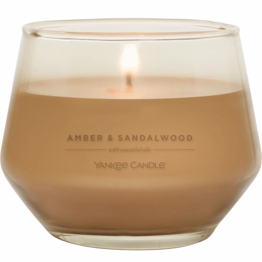 Home Decor * | New Yankee Candle Studio Collection Medium Amber And Sandalwood Candle