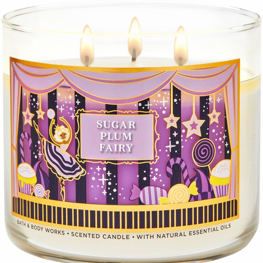 Home Decor * | Wholesale Bath & Body Works Nutcracker Sugar Plum Fairy 3-Wick Candle