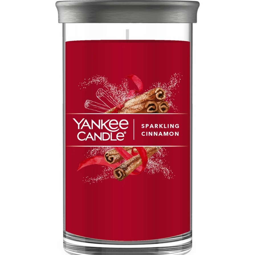 Home Decor * | Cheap Yankee Candle Sparkling Cinnamon Signature Medium Pillar Candle