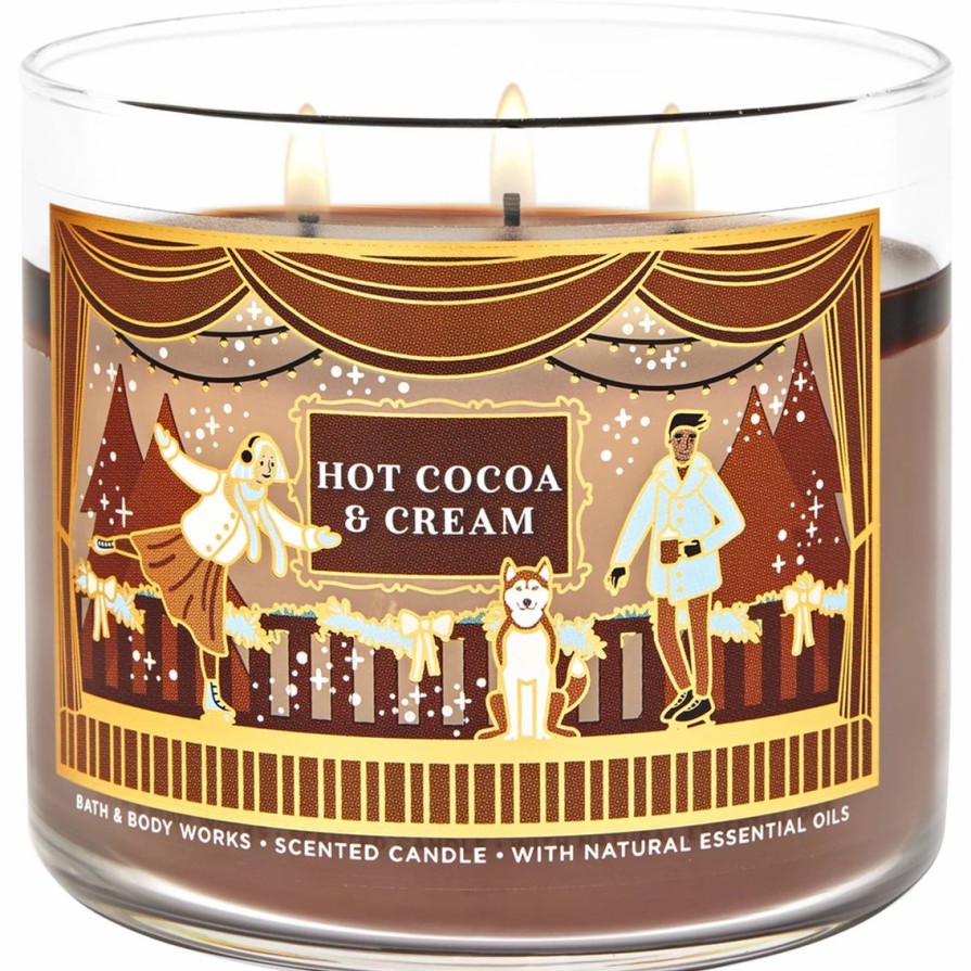 Home Decor * | Wholesale Bath & Body Works Nutcracker Hot Cocoa & Cream 3-Wick Candle