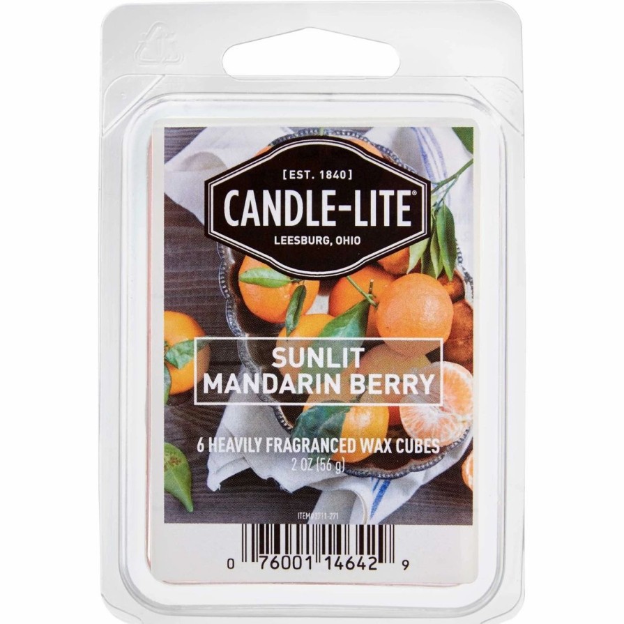 Home Decor * | New Candle-Lite Sunlit Mandarin Berry Wax Cubes 6 Pk.