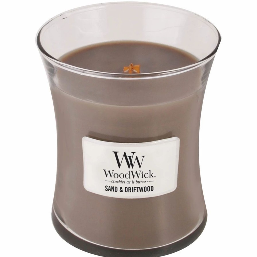 Home Decor * | Promo Woodwick Hearthwick Flame Sand & Driftwood