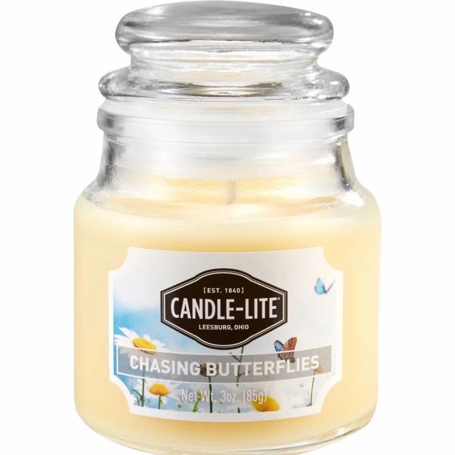 Home Decor * | Promo Candle-Lite Everyday Chasing Butterflies Jar Candle 3 Oz.