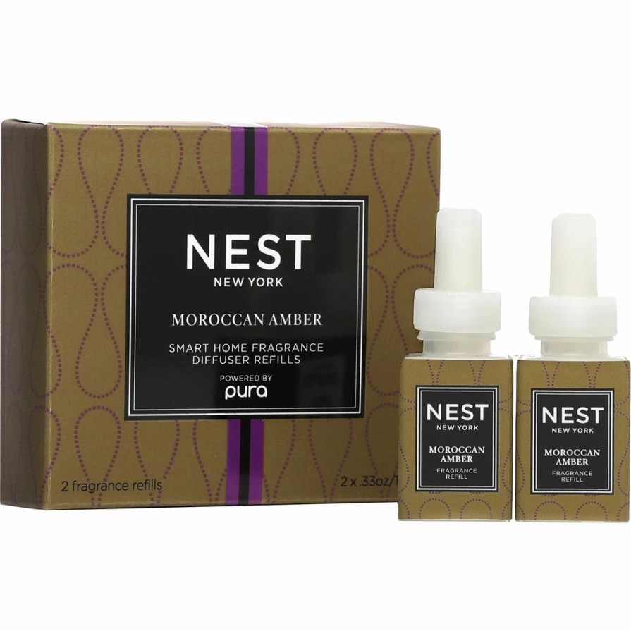 Home Decor * | New Nest New York Moroccan Amber Refill Duo For Pura Smart Home Fragrance Diffuser