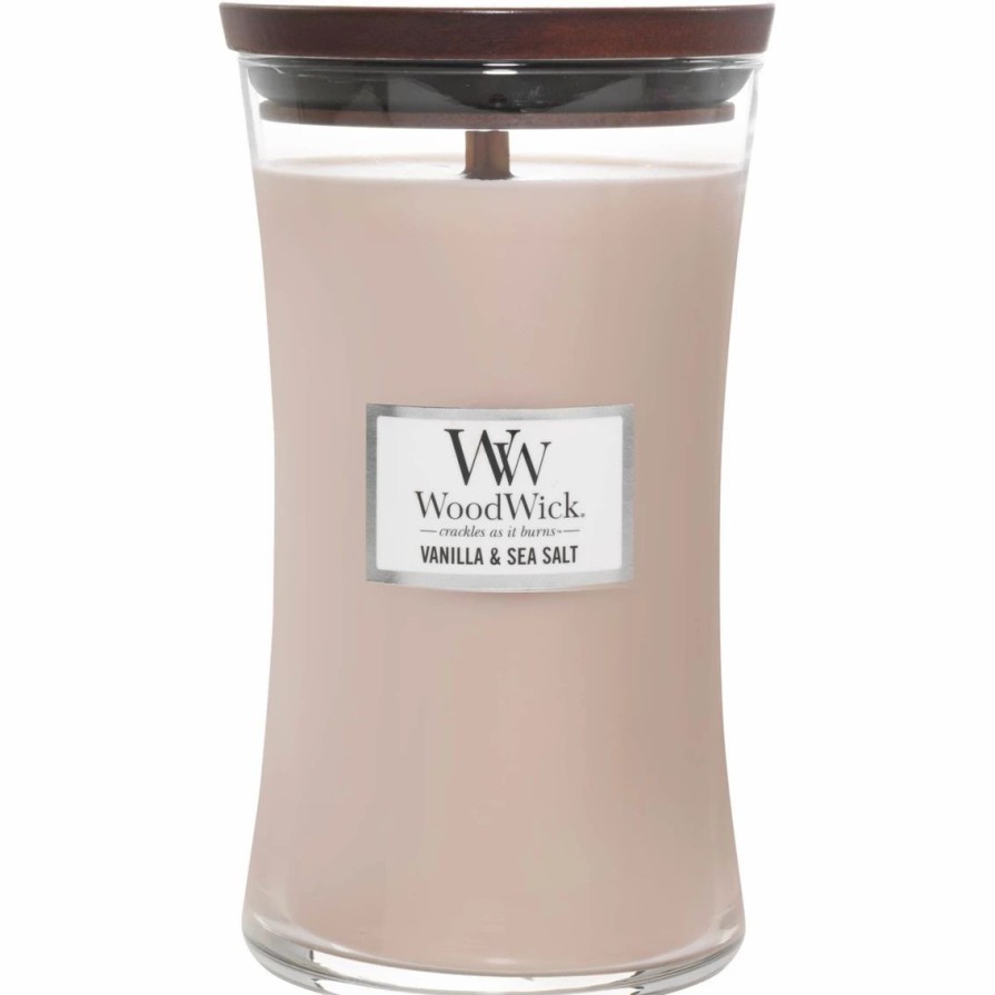 Home Decor * | Best Reviews Of Woodwick Vanilla & Sea Salt Large Hourglass Candle