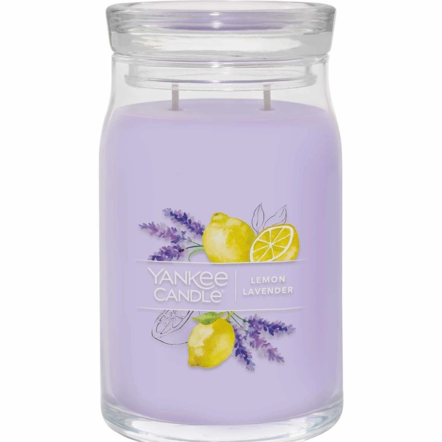 Home Decor * | Buy Yankee Candle Lemon Lavender Signature Large Jar Candle