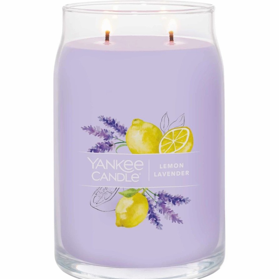 Home Decor * | Buy Yankee Candle Lemon Lavender Signature Large Jar Candle