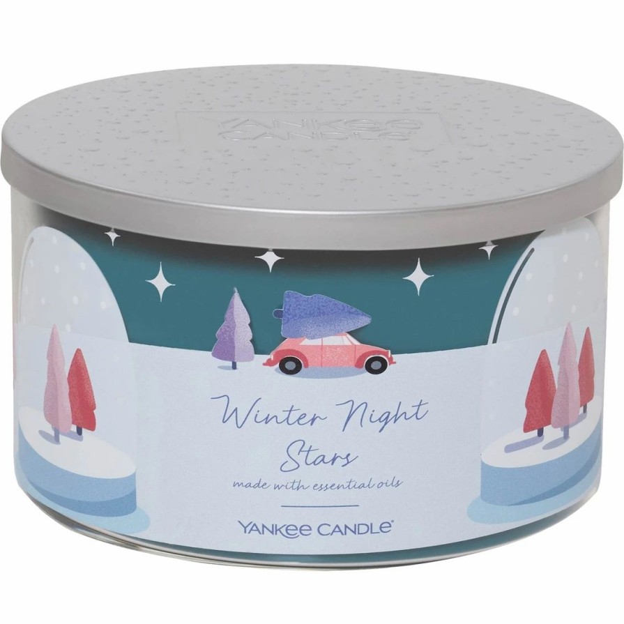 Home Decor * | Best Deal Yankee Candle Winter Night Stars 3 Wick Candle