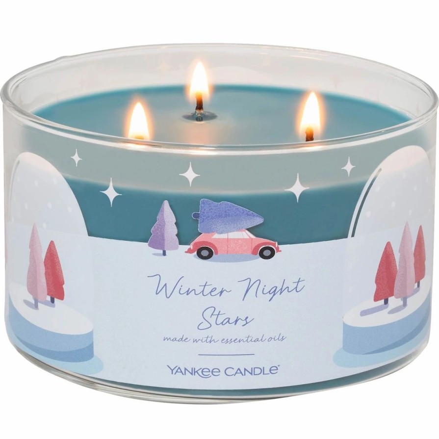 Home Decor * | Best Deal Yankee Candle Winter Night Stars 3 Wick Candle