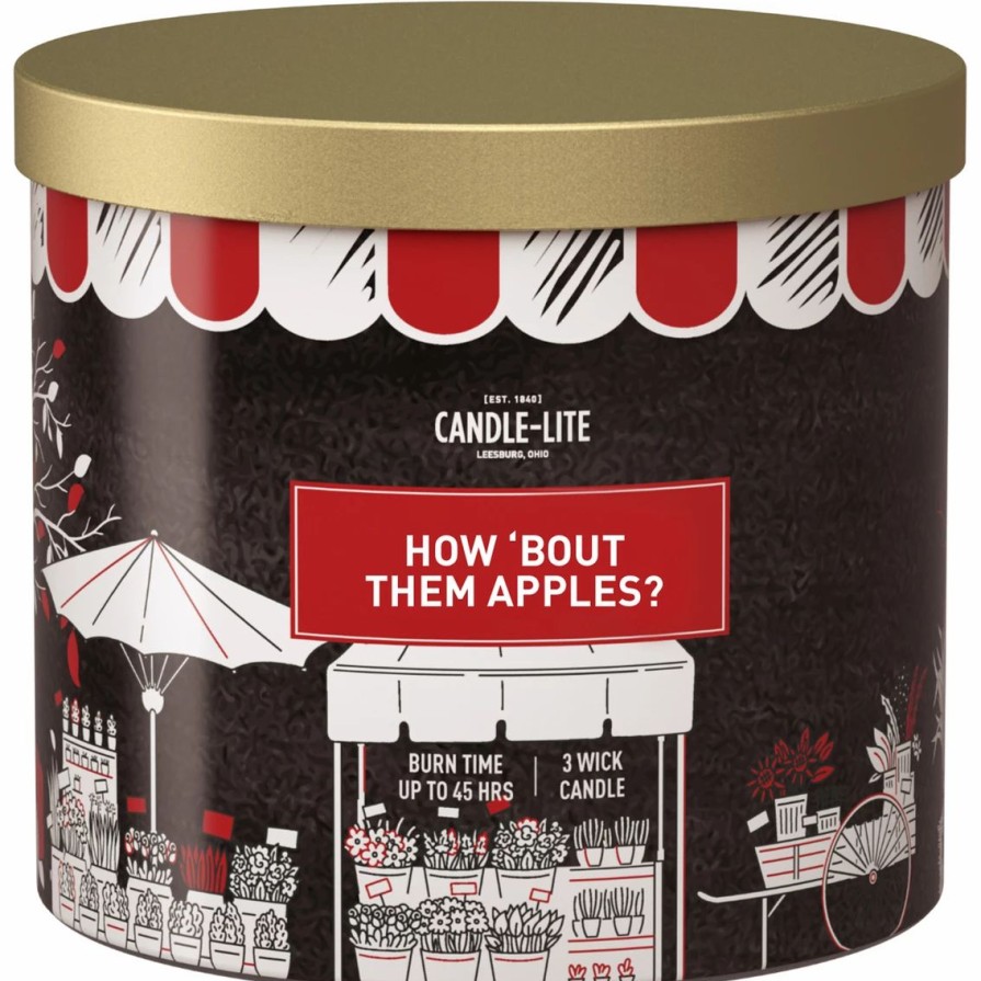 Home Decor * | Budget Candle-Lite Fall Collection 3 Wick 14 Oz. How About Them Apples Candle