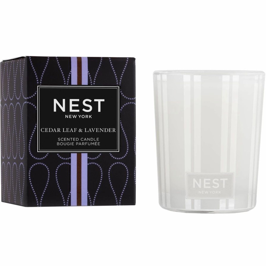 Home Decor * | Budget Nest New York Nest Fragrances Cedar Leaf And Lavender Single Votive Candle