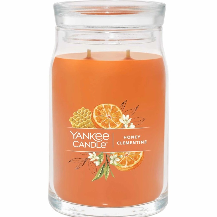 Home Decor * | Cheap Yankee Candle Honey Clementine Signature Large Jar Candle