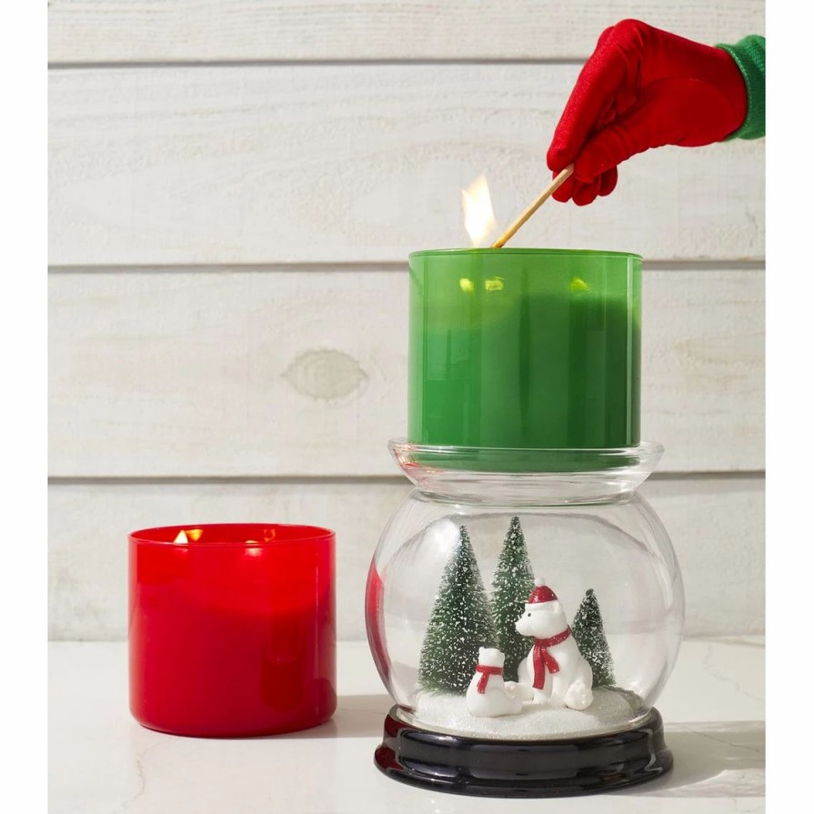 Home Decor * | Outlet Bath & Body Works Santa Polar Bear Candle Sleeve