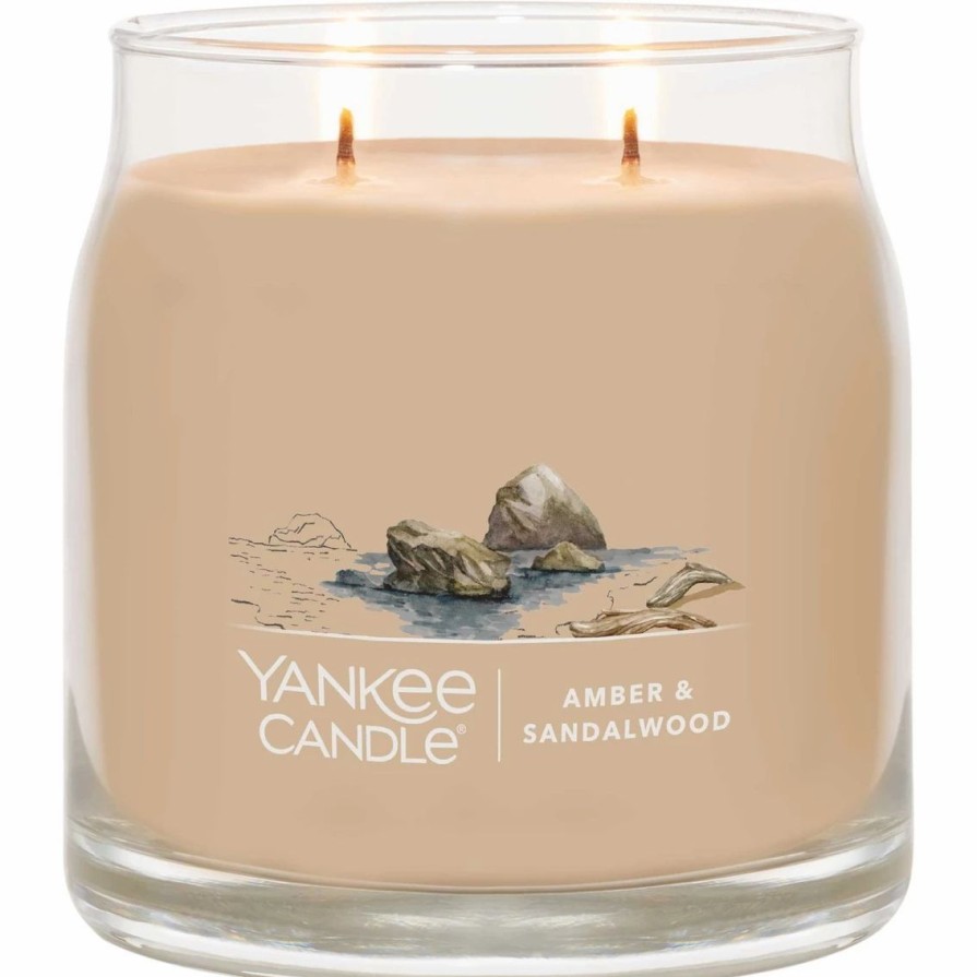 Home Decor * | Top 10 Yankee Candle Amber And Sandalwood Signature Medium Jar Candle